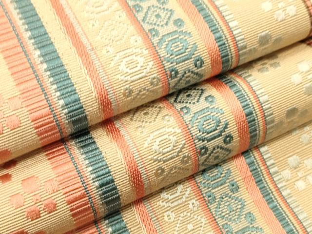 平和屋着物●本場筑前博多織 半幅帯 花間道 証紙付き 正絹 逸品 CABI4999ak