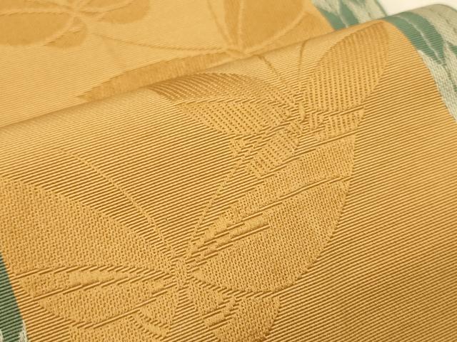 平和屋着物●本場筑前博多織 半幅帯 矢羽根舞蝶文 正絹 逸品 CABI5000ak