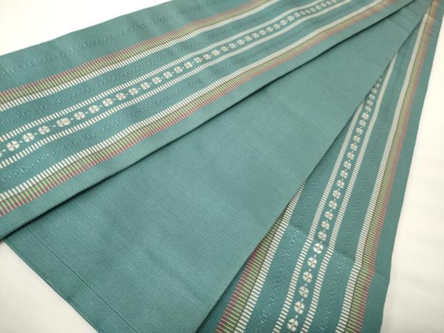 平和屋着物●本場筑前博多織 半幅帯 花間道 正絹 逸品 CABI5008ak