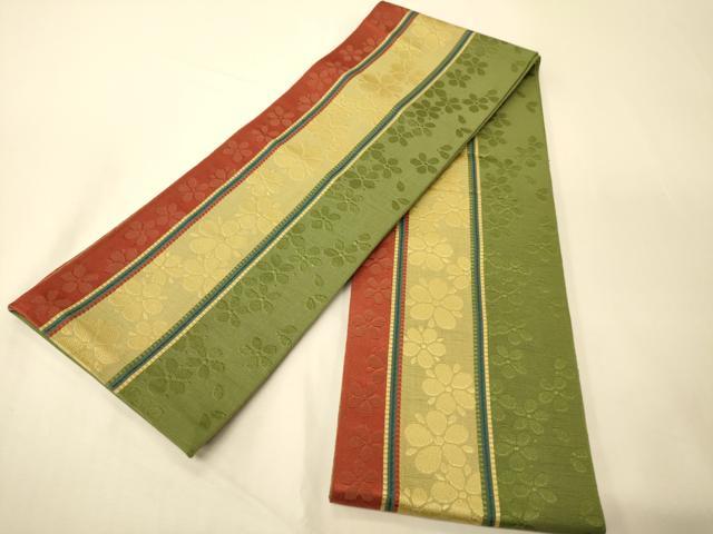 平和屋着物○本場筑前博多織 半幅帯 舞花間道 正絹 逸品 CABI5020ak