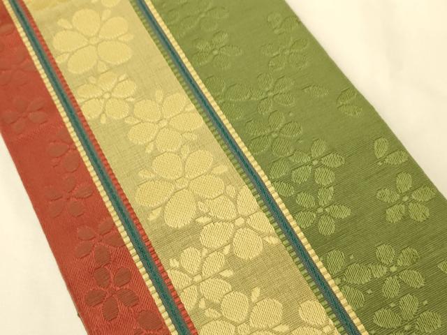 平和屋着物●本場筑前博多織 半幅帯 舞花間道 正絹 逸品 CABI5020ak