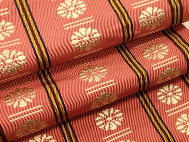 平和屋着物●本場筑前博多織 半幅帯 花間道 証紙付き 正絹 逸品 CABI5048ak