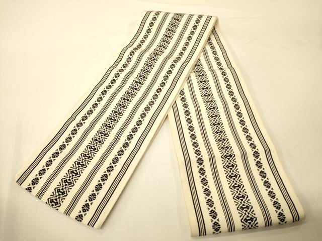 平和屋着物○本場筑前博多織 半幅帯 献上柄 正絹 逸品 CABI5137ak