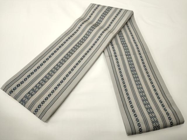 平和屋着物●本場筑前博多織 半幅帯 献上柄 証紙付き 正絹 逸品 未使用 CABI5165ak