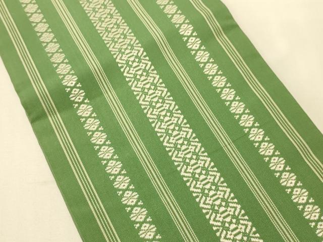 平和屋着物●本場筑前博多織 半幅帯 献上柄 正絹 逸品 CABI5169ak
