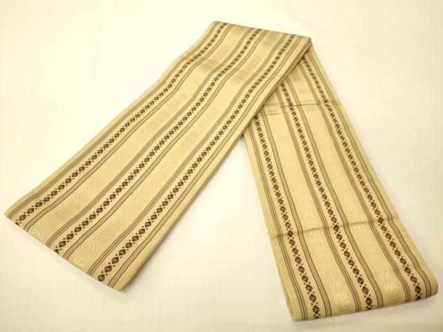 平和屋着物●本場筑前博多織 半幅帯 献上柄 証紙付き 正絹 逸品 CABI5175ak