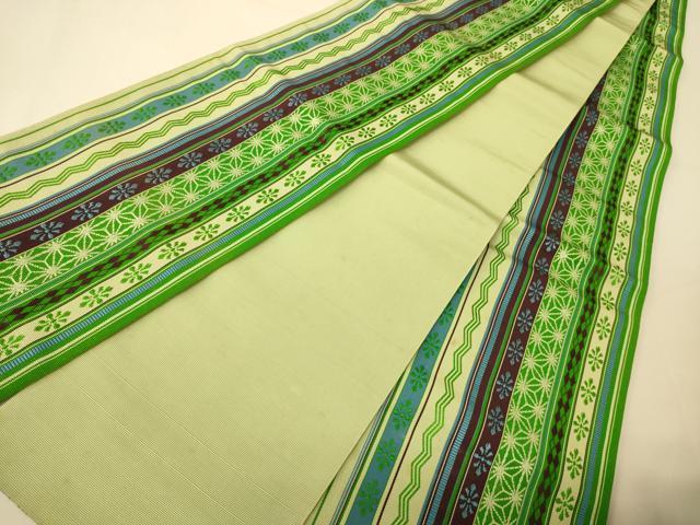 平和屋着物●本場筑前博多織 半幅帯 吉祥間道 証紙付き 正絹 逸品 CABI5192ak