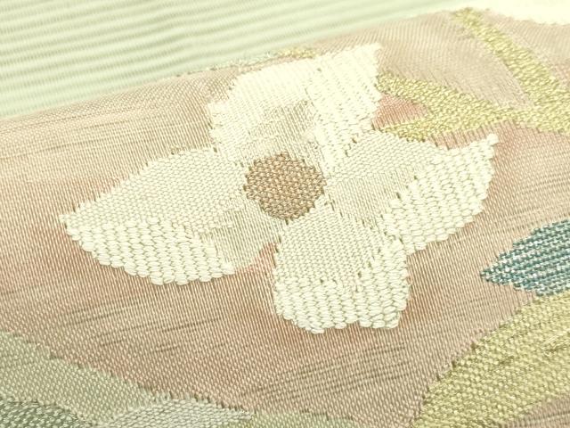 平和屋着物*夏物 八寸名古屋帯 絽綴れ 草花文 金銀糸 正絹 逸品 CABI5205rv