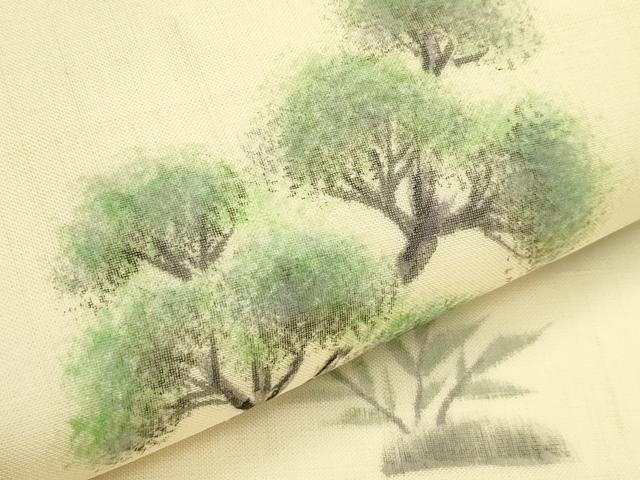 平和屋着物*夏物 九寸名古屋帯 手描き 風景文 健勝苑扱い 正絹 逸品 CABI5211rv