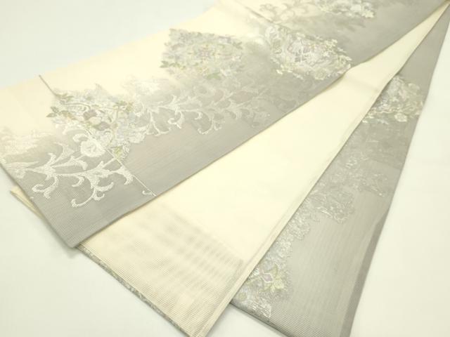 平和屋着物*夏物 六通柄袋帯 正倉院花文 金銀糸 正絹 逸品 CABI5216rv