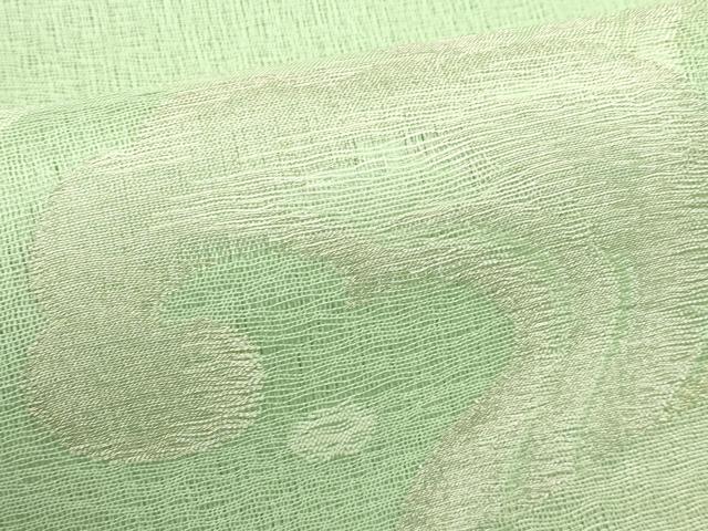 平和屋着物*夏物 太鼓柄袋帯 すくい織 立波杜若文 銀糸 正絹 逸品 CABI5218rv