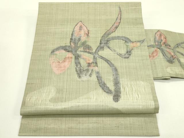 平和屋着物*夏物 九寸名古屋帯 櫛織 抽象文 正絹 逸品 未使用 CABI5239rv