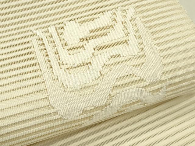 平和屋着物*夏物 八寸名古屋帯 絽綴れ 幾何学文様 正絹 逸品 CABI5248rv