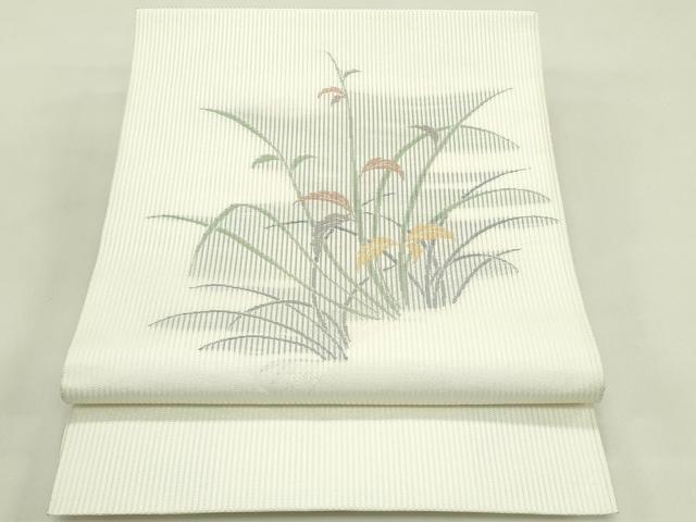 平和屋着物*夏物 八寸名古屋帯 草木文 CABI5249rv
