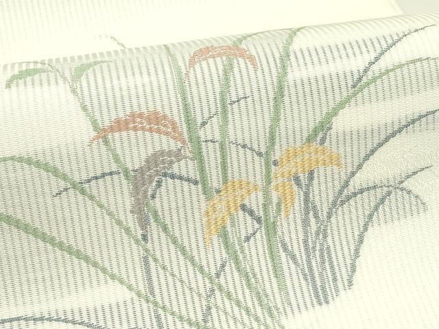 平和屋着物*夏物 八寸名古屋帯 草木文 CABI5249rv