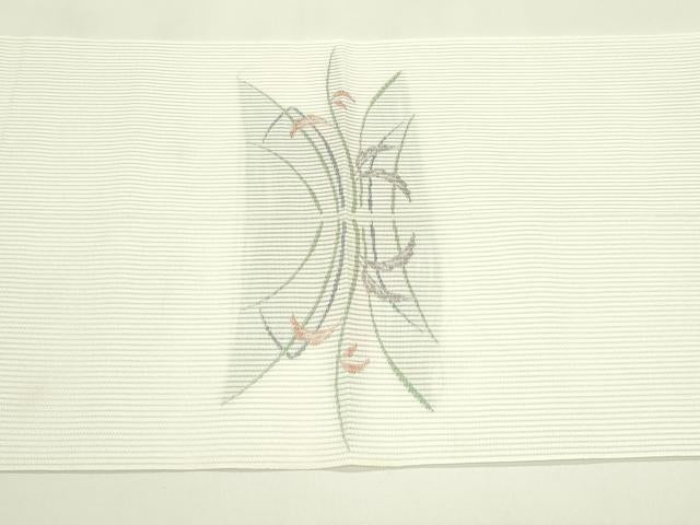 平和屋着物*夏物 八寸名古屋帯 草木文 CABI5249rv
