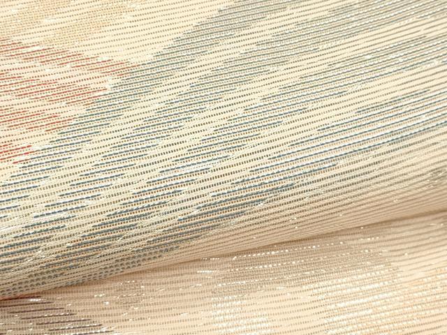 平和屋着物*夏物 六通柄袋帯 立波文 銀糸 正絹 逸品 未使用 CABI5259rv