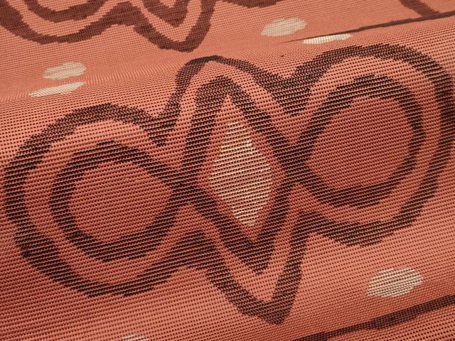 平和屋着物*夏物 八寸名古屋帯 抽象文 正絹 逸品 CABI5265rv