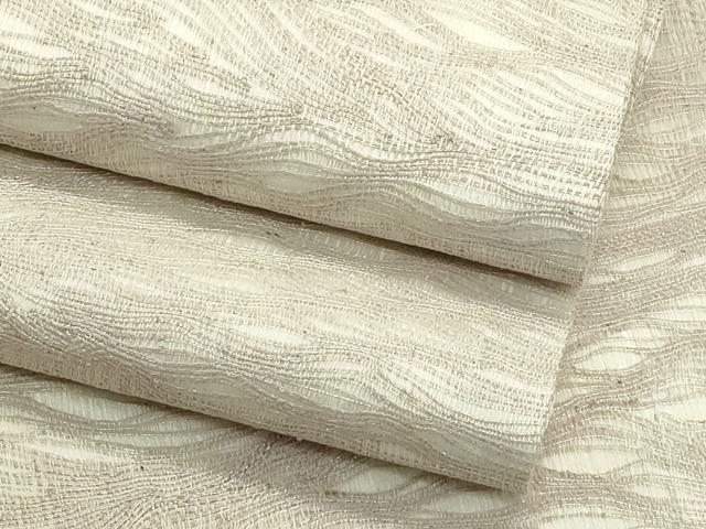 平和屋着物*夏物 全通柄 九寸名古屋帯 櫛織 銀糸 正絹 逸品 CABI5266rv