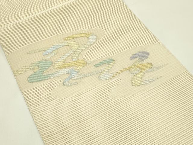 平和屋着物*夏物 八寸名古屋帯 絽綴れ 流水文 金銀糸 正絹 逸品 CABI5273rv