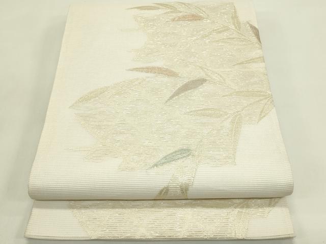 平和屋着物*夏物 六通柄袋帯 草木文 金糸 正絹 逸品 CABI5292rv