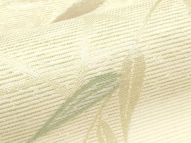 平和屋着物*夏物 六通柄袋帯 草木文 金糸 正絹 逸品 CABI5292rv