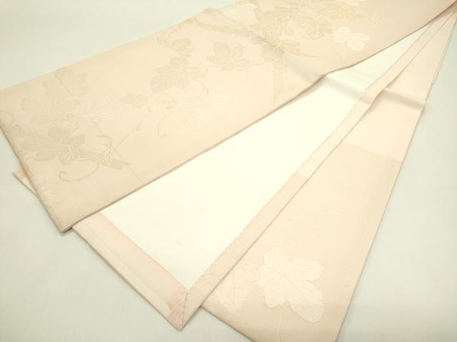 平和屋着物*夏物 九寸開き名古屋帯 蔦の葉文 金糸 正絹 逸品 CABI5298rv