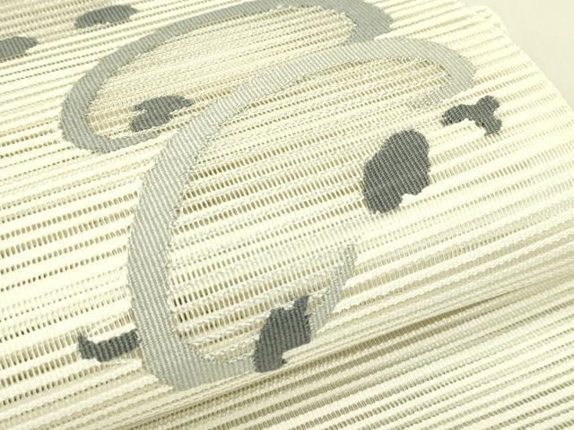 平和屋着物*夏物 八寸名古屋帯 絽綴れ 松 銀糸 正絹 逸品 未使用 CABI5312rv