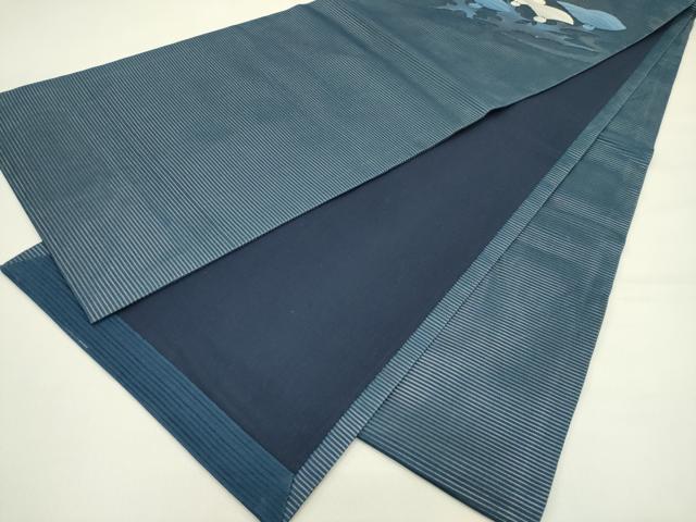 平和屋着物*夏物 九寸開き名古屋帯 草花文 正絹 逸品 CABI5321rv