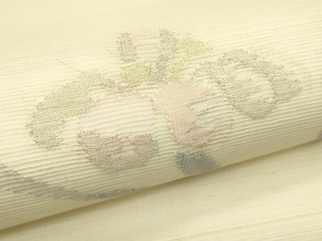 平和屋着物*夏物 西陣 九寸開き名古屋帯 すくい織 杜若 金銀糸 正絹 逸品 CABI5323rv