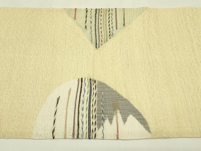 平和屋着物*夏物 八寸名古屋帯 すくい織 抽象文 正絹 逸品 CABI5331rv