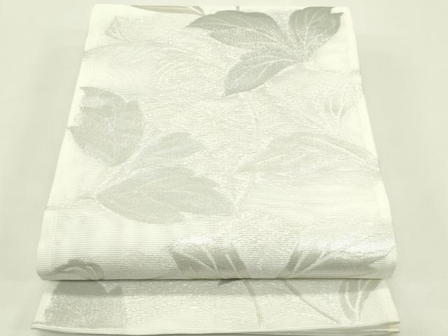 平和屋着物*夏物 六通柄袋帯 草木文 銀糸 未使用 CABI5347rv