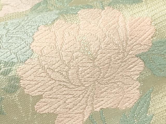 平和屋着物*夏物 六通柄袋帯 唐織 草花文 銀糸 正絹 逸品 未使用 CABI5352rv