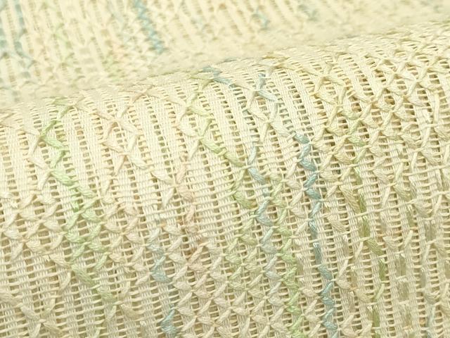 平和屋着物*夏物 八寸名古屋帯 菱文様 正絹 逸品 CABI5366rv