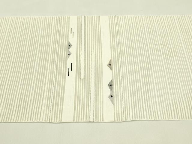 平和屋着物*夏物 八寸名古屋帯 絽綴れ 霞文 銀糸 正絹 逸品 CABI5379rv