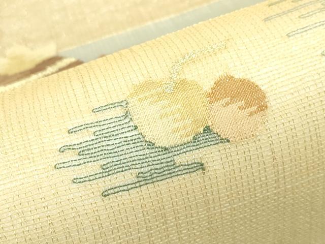 平和屋着物*夏物 九寸名古屋帯 すくい織 成り物 金銀糸 正絹 逸品 CABI5392rv