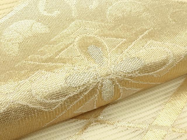 平和屋着物*夏物 九寸名古屋帯 花菱文 金銀糸 正絹 逸品 CABI5397rv