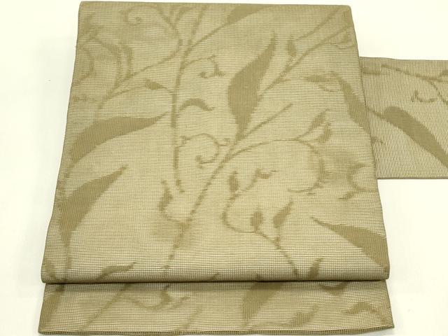 平和屋着物*夏物 九寸名古屋帯 唐草文 正絹 逸品 CABI5399rv