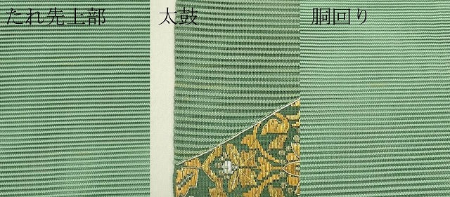 平和屋着物*夏物 太鼓柄袋帯 総刺繍 絽刺し 区限刺繍 絽綴れ 正倉院花唐草文 金銀糸 正絹 逸品 CABI5419rv