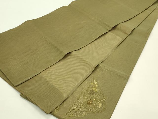 平和屋着物*夏物 太鼓柄袋帯 総刺繍 中国三大刺繍 スワトウ刺繍 遠山草花文 金銀糸 正絹 逸品 CABI5420rv