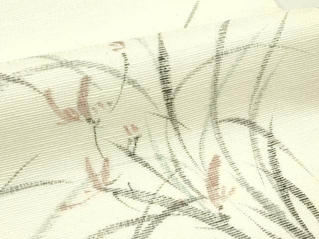平和屋着物*夏物 九寸開き名古屋帯 手描き 草花文 正絹 逸品 CABI5422rv