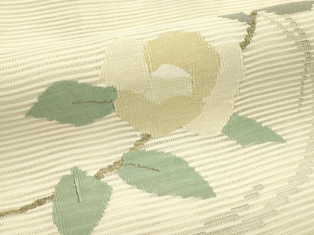 平和屋着物*夏物 八寸名古屋帯 絽綴れ 枝花文 金糸 正絹 逸品 CABI5430rv