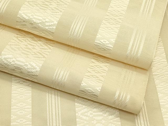 平和屋着物*夏物 本場筑前博多織 八寸名古屋帯 紗献上 香色 正絹 逸品 CABI5436rv