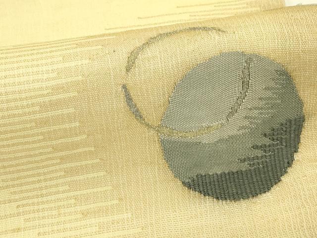 平和屋着物*夏物 九寸名古屋帯 すくい織 抽象文 金銀糸 正絹 逸品 CABI5442rv