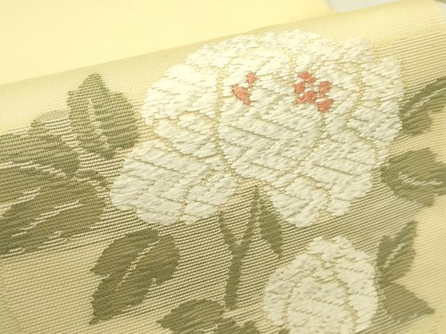 平和屋着物*夏物 九寸名古屋帯 唐織 菊 牡丹 正絹 逸品 CABI5445rv