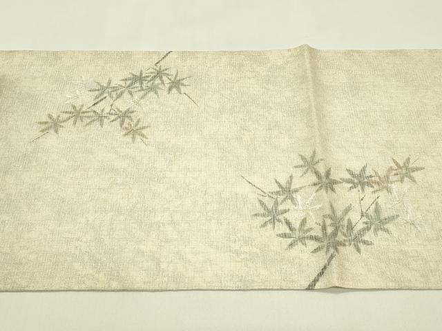 平和屋着物*夏物 太鼓柄袋帯 作家物 手描き 籬楓文 金彩 正絹 逸品 CABI5465rv
