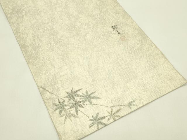 平和屋着物*夏物 太鼓柄袋帯 作家物 手描き 籬楓文 金彩 正絹 逸品 CABI5465rv