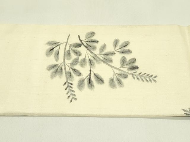 平和屋着物*夏物 九寸名古屋帯 手描き 萩 正絹 逸品 CABI5467rv