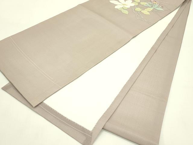 平和屋着物*夏物 九寸開き名古屋帯 草花文 金銀糸 正絹 逸品 CABI5476rv