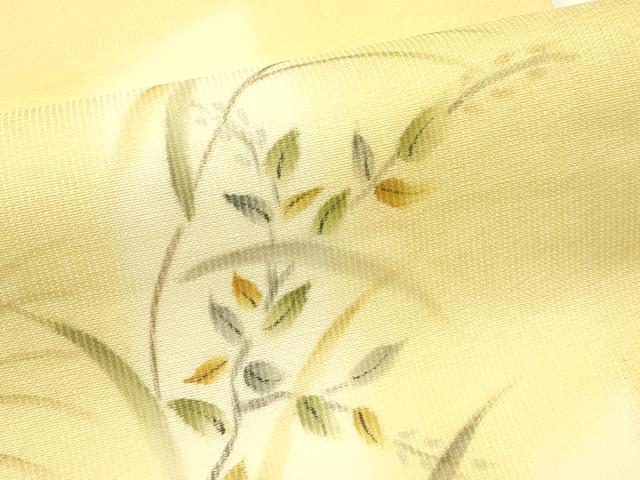 平和屋着物*夏物 九寸開き名古屋帯 手描き 草木文 正絹 逸品 CABI5480rv